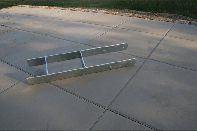Karibu H-Pfostenanker Set aus verzinktem Stahl in Grau für Gartenhäuser, 6 Stück, H-Form: Höhe 60 cm, Breite: 12 cm, Tiefe: 12 cm - Bild 1