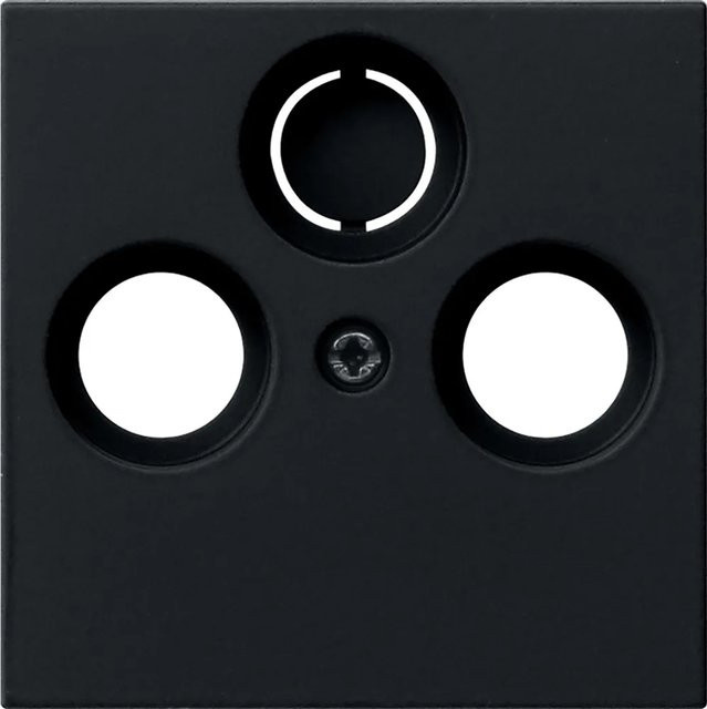 Gira Antennenabdeckung System 55 für Koaxial-Antennensteckdose Schwarz matt - Bild 1