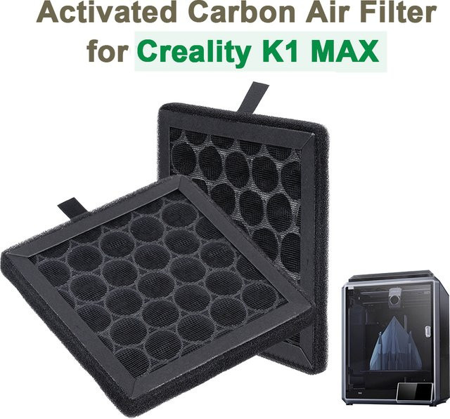 Creality Aktivkohle-Luftfilter aus Baumwolle für K1 Max 3D-Drucker in Schwarz - Bild 1