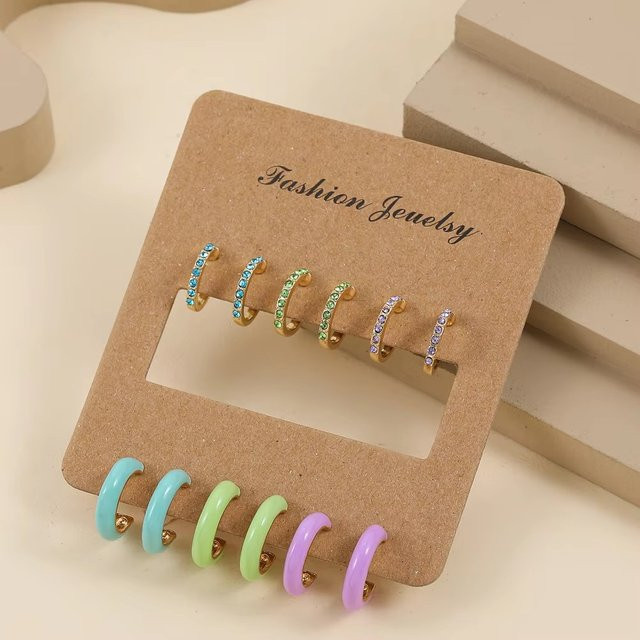 Erpels Hoop Ohrringe, Zirkonia, Bunt, Damen - Bild 1