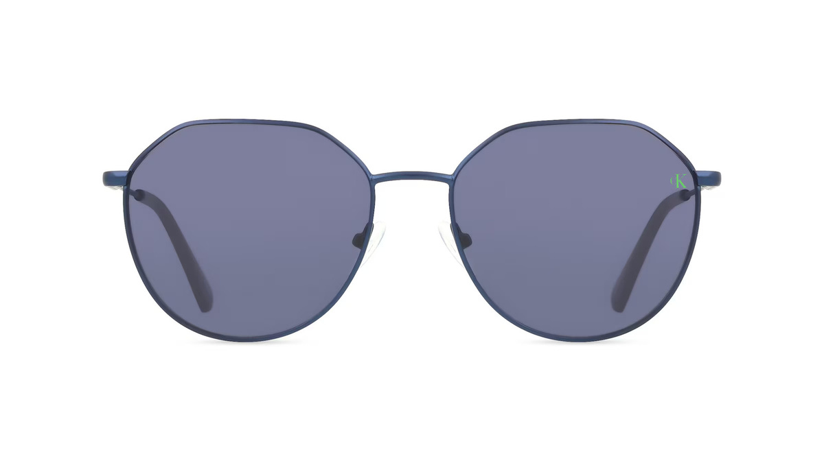 Calvin Klein CKJ23201S Sonnenbrille, Vollrand, Rund, Metall, Unisex, Blau - Bild 1