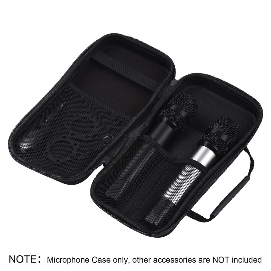 Wasserdichte Andoer Mikrofontasche in Schwarz zur Aufbewahrung und zum Transport von zwei Mikrofonen - Bild 3