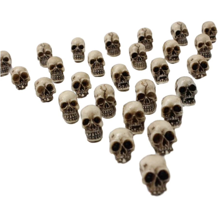APWIKOGER Gothic Schädel und Pilz-Skulpturen als Halloween-Dekoration für Garten und Topf aus Kunststoff - Bild 6