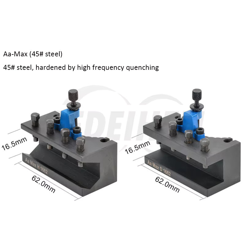 AaMax European Quick Change Tool Holder Set in Schwarz für WM210V CJ0618 Drehbänke - Bild 3