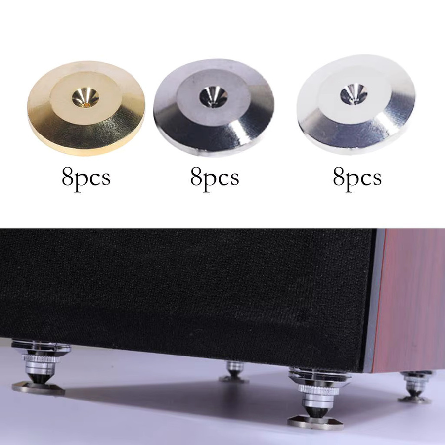 MagiDeal Universal Lautsprecher Spikes Pads Matten zur Isolation für Verstärker und Plattenspieler in Gold oder Schwarz - Bild 3