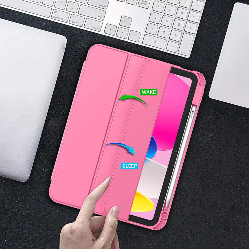 BLOCROSS Tablet-Schutzhülle mit Stifthalter in Pink für iPad Pro, Air und verschiedene iPad Generationen - Bild 2