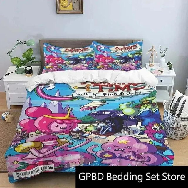 Lodestar Adventure Time Bettwäsche Set mit 3D-Druck, Mikrofaser, Mehrfarbig, B/H: 228 x 228 cm - Bild 1