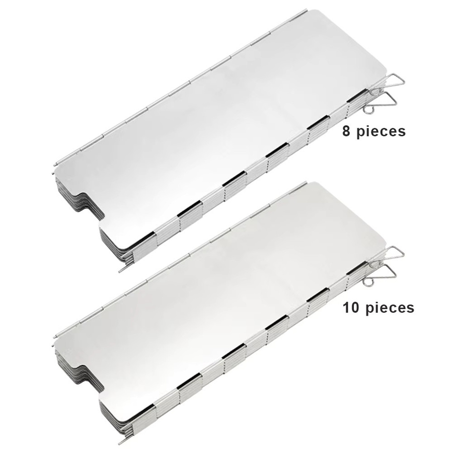 APWIKOGER Windschutz für Outdoor-Herde aus Aluminiumlegierung in Silber mit Aufbewahrungstasche für Camping und Picknick - Bild 4
