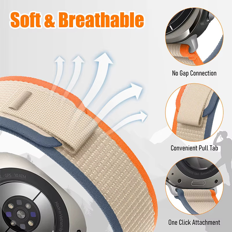 Samsung Uhrenarmband Nylon, Trail Loop, multicolor, Samsung Galaxy Watch 8 - Bild 3