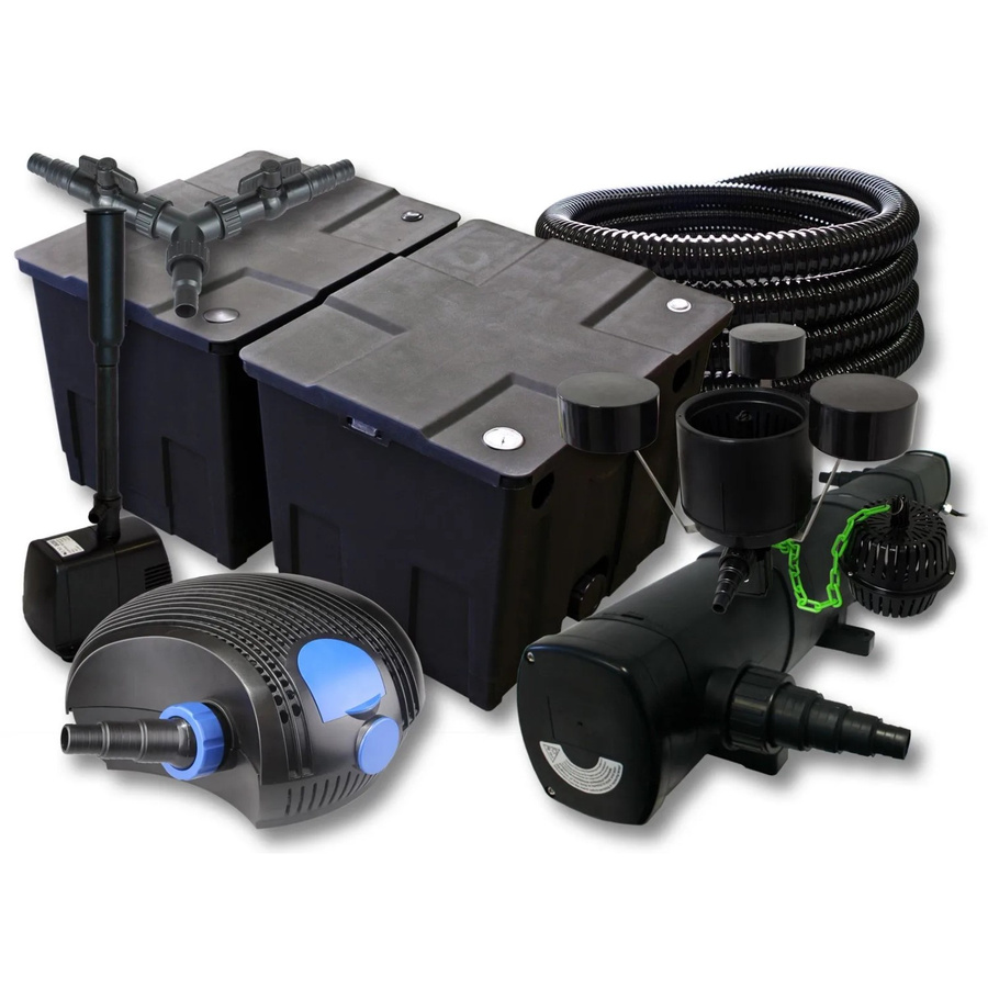 Sunsun Teichfilter Set mit 100W Pumpe, 72W UVC, Skimmer und Schlauch in Schwarz - Bild 2