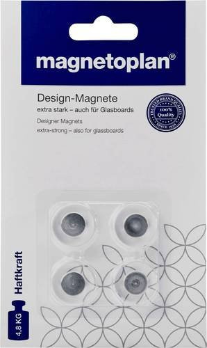 Magnetoplan Magnet Design Acryl Magnet Transparent Durchmesser: 20 mm, 4 Stück - Bild 1