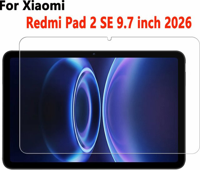 2 Stück Displayschutzfolien aus gehärtetem Glas für Xiaomi Redmi Pad SE 2026, 9,7 Zoll, HD, transparent, Anti-Kratz - Bild 1