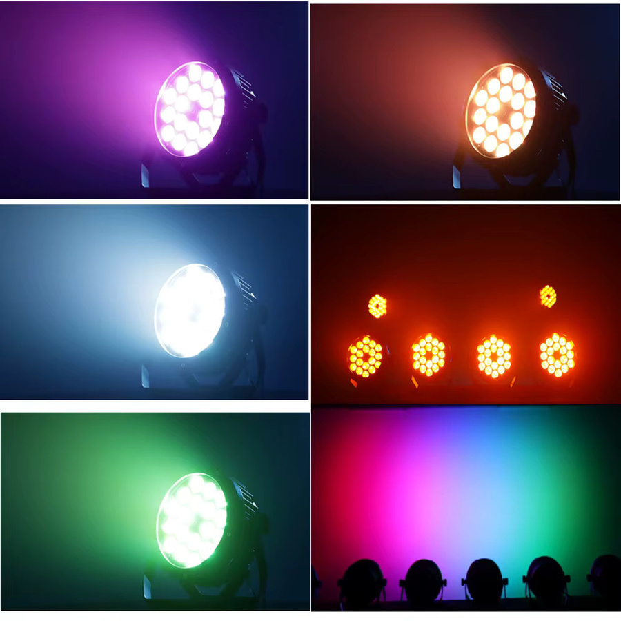 HYULIGHTS RGBWA/VU 6in1 LED Outdoor Bühnenlicht, IP65 Wasserdicht, Aluminium, Schwarz, DMX512 Steuerung für professionelle DJ-Einsätze - Bild 3