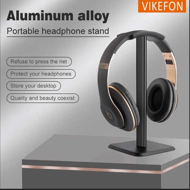 VIKEFON Kopfhörerhalter in Schwarz-Weiß, abnehmbares Headset-Display-Rack für E-Sport und Gaming am Desktop - Bild 1