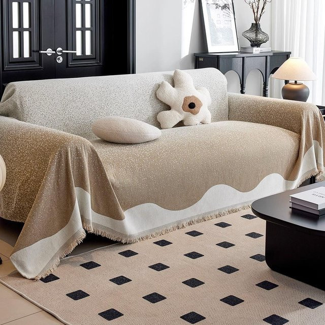 Super Six Chenille Sofabezugstoff für alle Jahreszeiten, einteilige Sofadecke in verschiedenen Farben, B/B: 180 x 130 cm - Bild 1