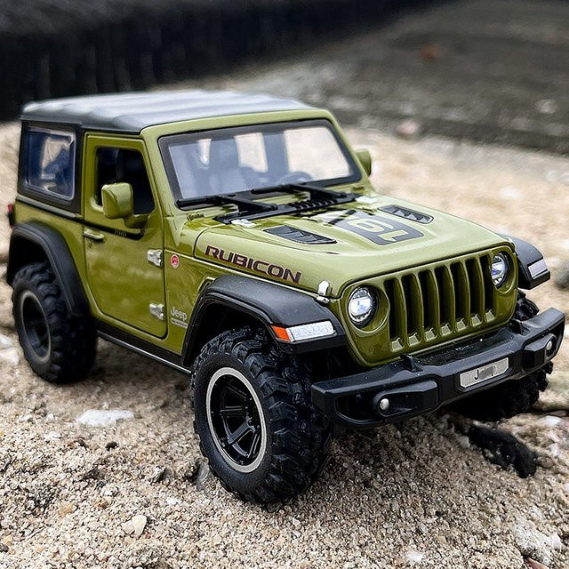 MINI AUTO Wrangler Rubicon SUV Simulationsmodell, 1:32, Metall, Gelb - Bild 1
