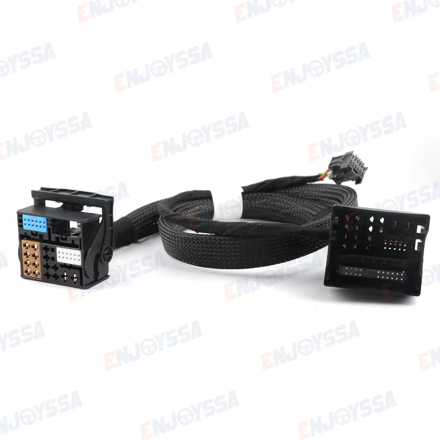 enjoyssa Radio Adapter Kabelbaum für Volkswagen MQB MIB STD2 ZR NAV, Schwarz - Bild 2