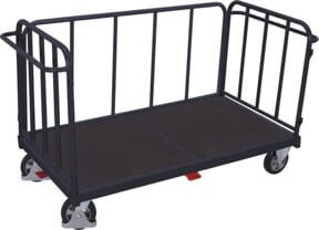 VarioFit Dreiwandwagen mit senkrechten Streben aus Stahl in Anthrazit RAL 7016 - Bild 1