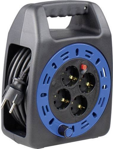 AS Schwabe Kabeltrommel 10m Schwarz mit Schutzkontakt-Stecker - Bild 1