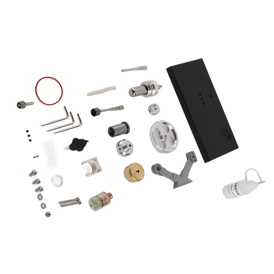 Aibecy Stirlingmotor-Modellbausatz aus Metall, mit LED-Leuchten - Bild 3