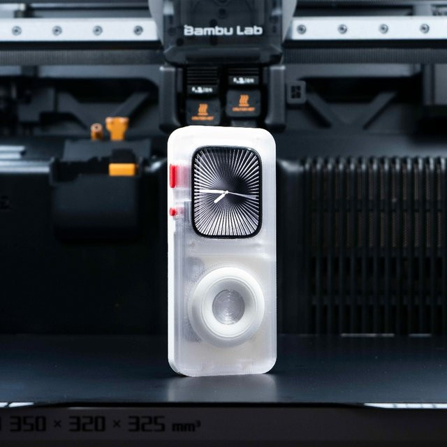 Apple iWatch Pod Schutzhülle im transparenten Design für Apple Watch Series 10/8/7/6, 3D-gedrucktes Zubehör in Weiß - Bild 1