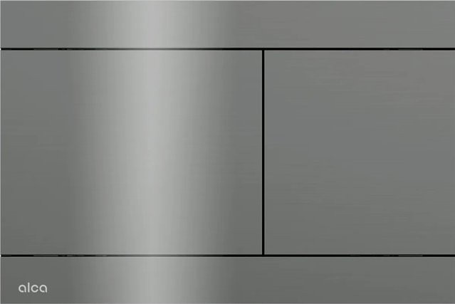 Alcadrain Betätigungsplatte FUN-GM-P Dual Flush aus Edelstahl in Gun Metal Hochglanz - Bild 1