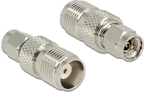 Delock TNC-Adapter TNC-Buchse auf SMA-Stecker in Silber - Bild 1