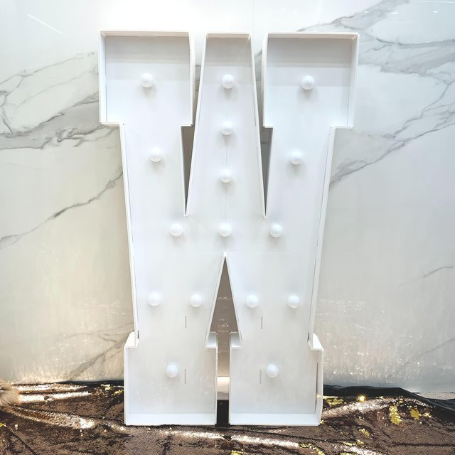 Faylisvow Leuchtkasten-Buchstaben für Abschlussfeier, Große 3D KT-Platten Buchstabenrahmen in Weiß mit kaltweißen Lichtern, Breite: 91,5 cm - Bild 1