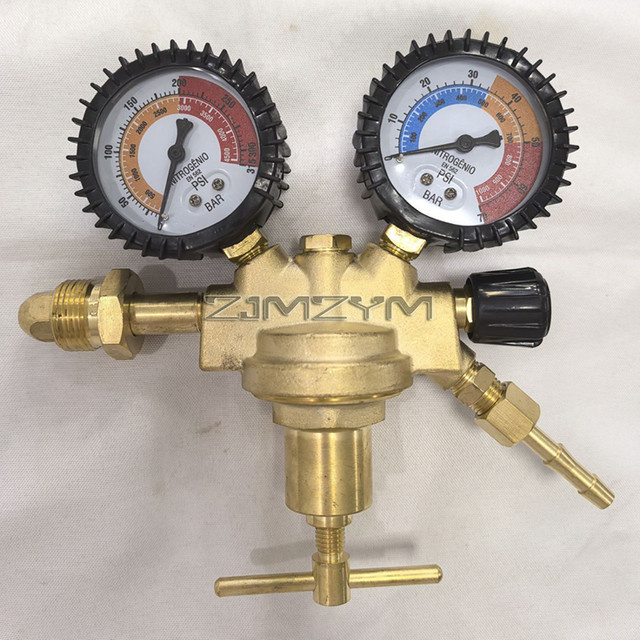 ZJMZYM Hochdruck-Stickstoff-Druckminderer im europäischen Stil G3/4 CGA580 mit 70 Bar für Klimaanlagen in Gold - Bild 1