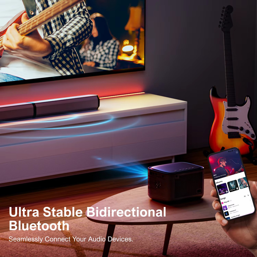 ULTIMEA Netflix Projektor in Schwarz mit 4K Heimkino Funktion, 700 ANSI Lumen und nativer Full HD 1080p Auflösung - Bild 4