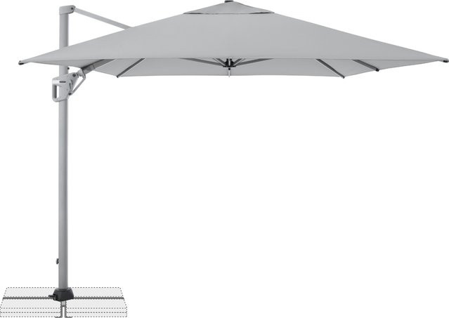 Doppler Pendelschirm Active Side in Hellgrau mit Aluminiumgestell und Polyesterbespannung, B/T/H: 260 x 350 x 265 cm - Bild 1