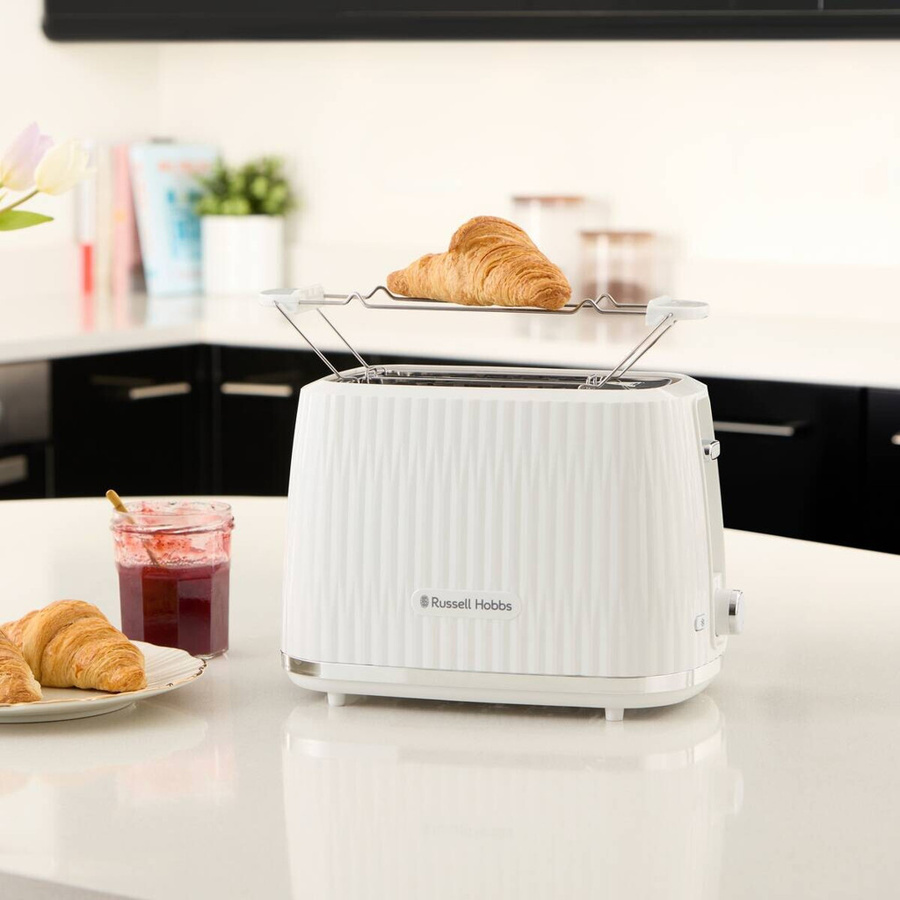 Russell Hobbs Eden Toaster 27370-56 in Weiß und Edelstahl, B/H/L: 17,4 x 27,8 x 19,1 cm - Bild 2
