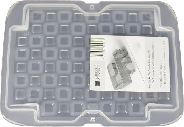 Eurobox-System Deckel für Einsatzk. 1/8 mit Drehstapelfunktion, Transparent - Bild 1