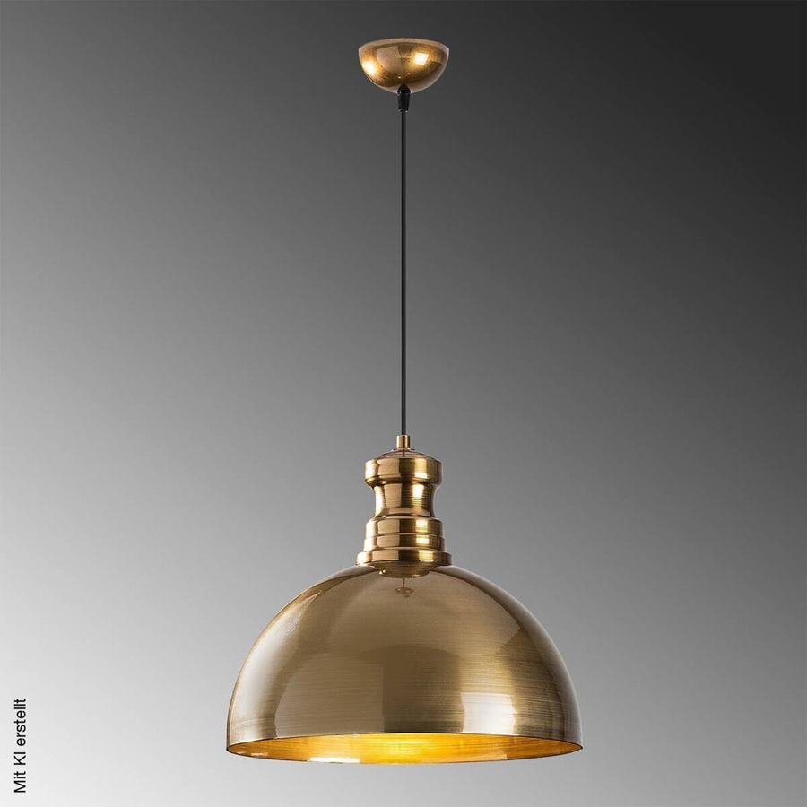 Opviq Pendelleuchte Berceste in Gold aus Metall mit E27 Fassung, B/H/T: 40 x 134 x 40 cm - Bild 3