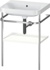 Duravit Möbelwaschtisch-Kombi Happy D.2 Plus in Weiß matt mit Konsole, B: 57,5 cm, T: 49 cm - Bild 1