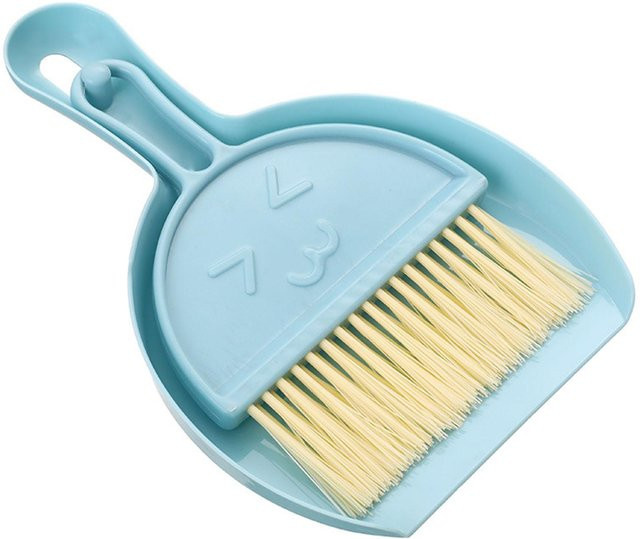 CosyHome Tischbesen und Kehrschaufel Set mit Tastaturreinigungsset in Blau - Bild 1