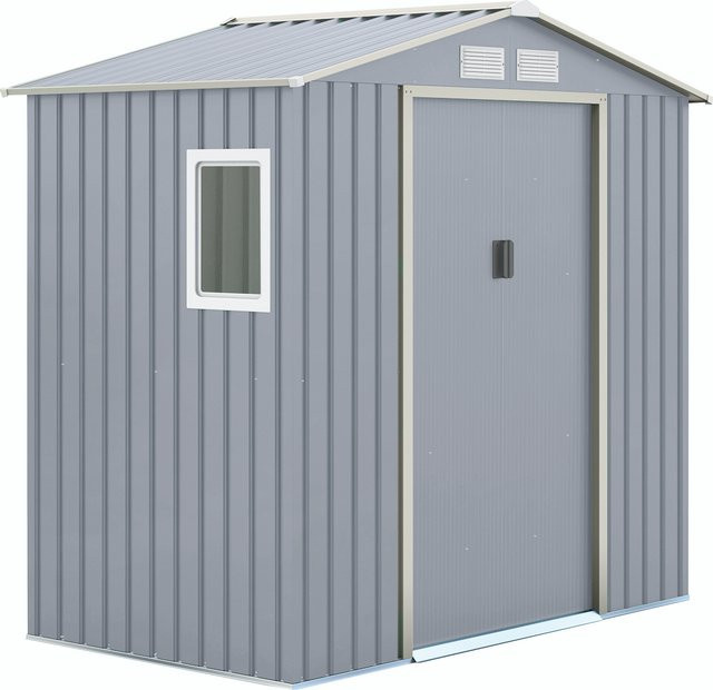 Gartenhaus aus Metall Chalki B/T/H: 214 x 130 x 204,5 cm - Bild 1