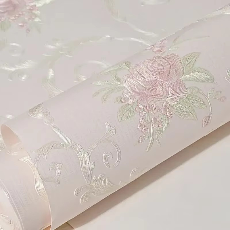 DZQ Selbstklebende 3D Blumen Wandaufkleber in Pink mit Art Nouveau Design für Schlafzimmer und Wohnzimmer - Bild 1