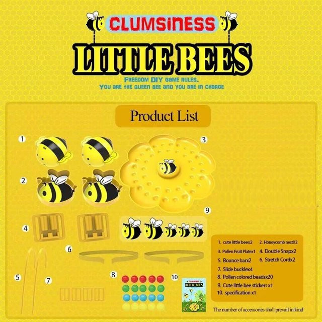 Little Bumblebee Multifunktionales Brettspiel Puzzle, Lernspielzeug, ab 7 Jahren, gelb - Bild 1