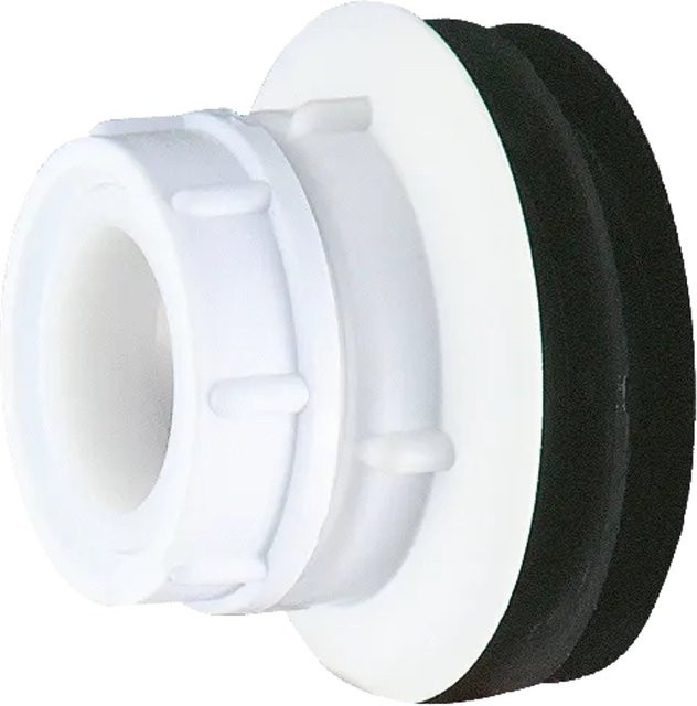 Delabie WC-Spülrohrverbinder mit Verschraubung, Farbe: Weiß, Durchmesser: 32/55 mm - Bild 1