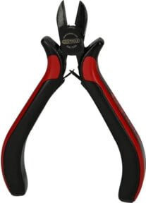 KS Tools Feinmechanik-Diagonal-Seitenschneider aus Stahl in Schwarz-Rot, Länge: 120 mm - Bild 1