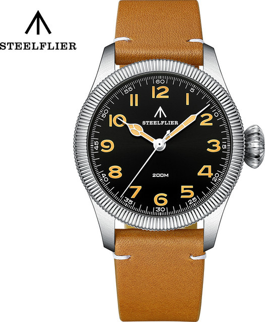 STEELFLIER Armbanduhr Quarz, Edelstahl, Schwarz, Herren - Bild 1