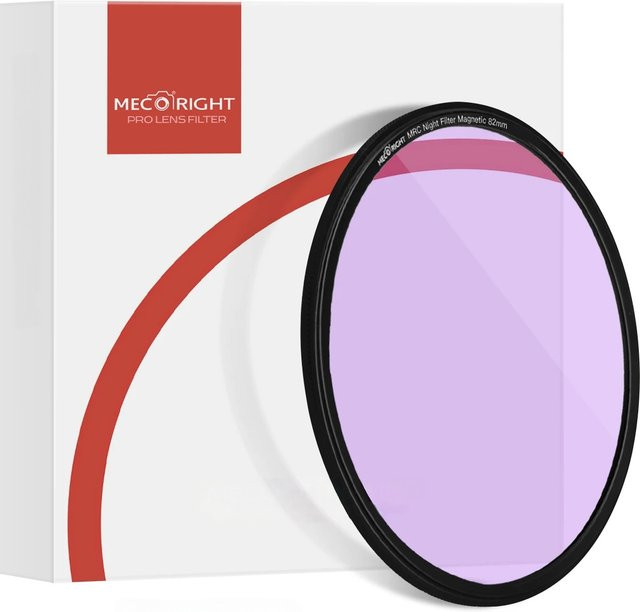 Mecoright Magnetischer Nachtfilter zur Reduzierung von Lichtverschmutzung für Canon, Sony, Nikon, Fuji und Sigma Kameraobjektive - Bild 1