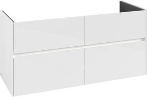 V&B Waschtischunterschrank Collaro in Weiß Glossy mit Waschbecken und LED-Beleuchtung B/T/H: 126,1 x 61 x 48 cm - Bild 1