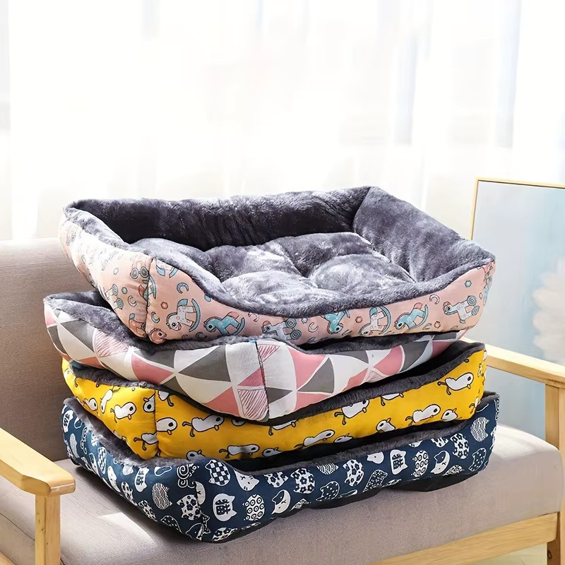 BeiYu Pet Hundebett Sofa in Pink mit Animal-Print aus Mikrofaser für kleine, mittlere und große Hunde sowie Katzen - Bild 3