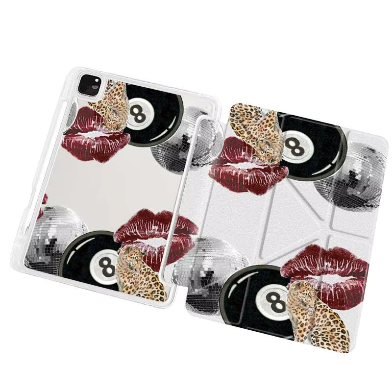 Y-Falt-Ständer Schutzhülle für Apple iPad 10./11. Generation, iPad 10.2, Mini 6/7, Air 7/6/5/4 mit transparenter Acryl-Rückwand in Transparent/Multicolor - Bild 6