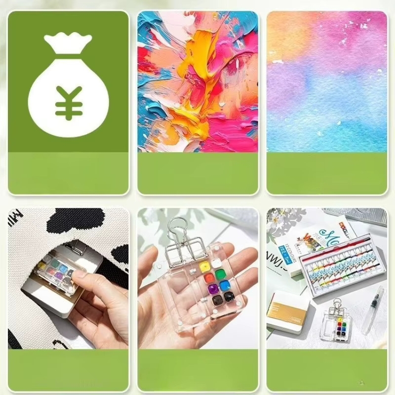 Aquarellfarben-Set mit 12 oder 24 Farben in Multicolour, 5 ml pro Farbe, wasserfeste Kunstpigmente für Malerei und DIY auf Leinwand - Bild 2