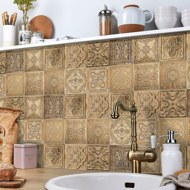 KUUJOJO Wandaufkleber Set mit geometrischem Design, 24-teilig, selbstklebend für Küche, Wohnzimmer und Schlafzimmer - Bild 1