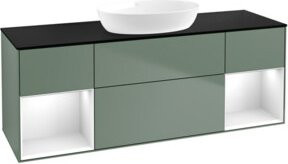V&B Waschtischunterschrank Finion mit Wandbeleuchtung, Farbe: Weiß lackiert, Breite: 160 cm, Tiefe: 50,1 cm, Höhe: 50,1 cm - Bild 1