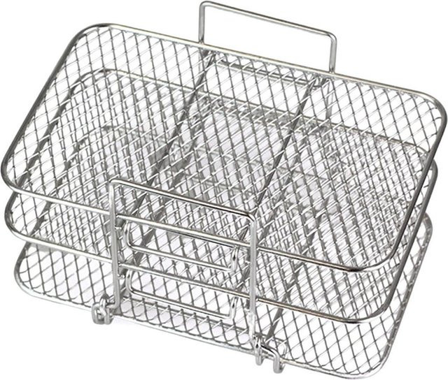 Mehrschichtiges Heißluftfritteusen-Gestell aus 304 Edelstahl für Ninja Dual Heißluftfritteuse, Farbe: Grau - Bild 1